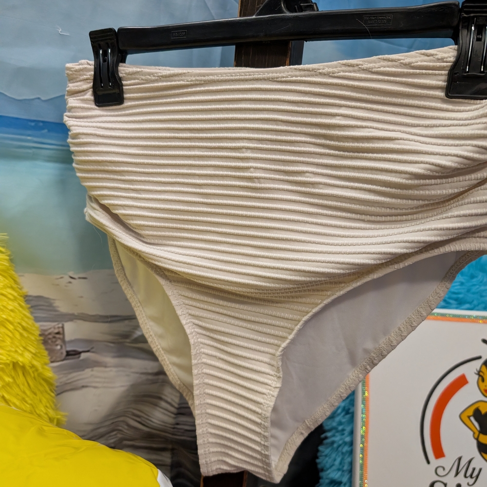 Source Unknown Cream Ribbed Bikini - Picture 4 of 7